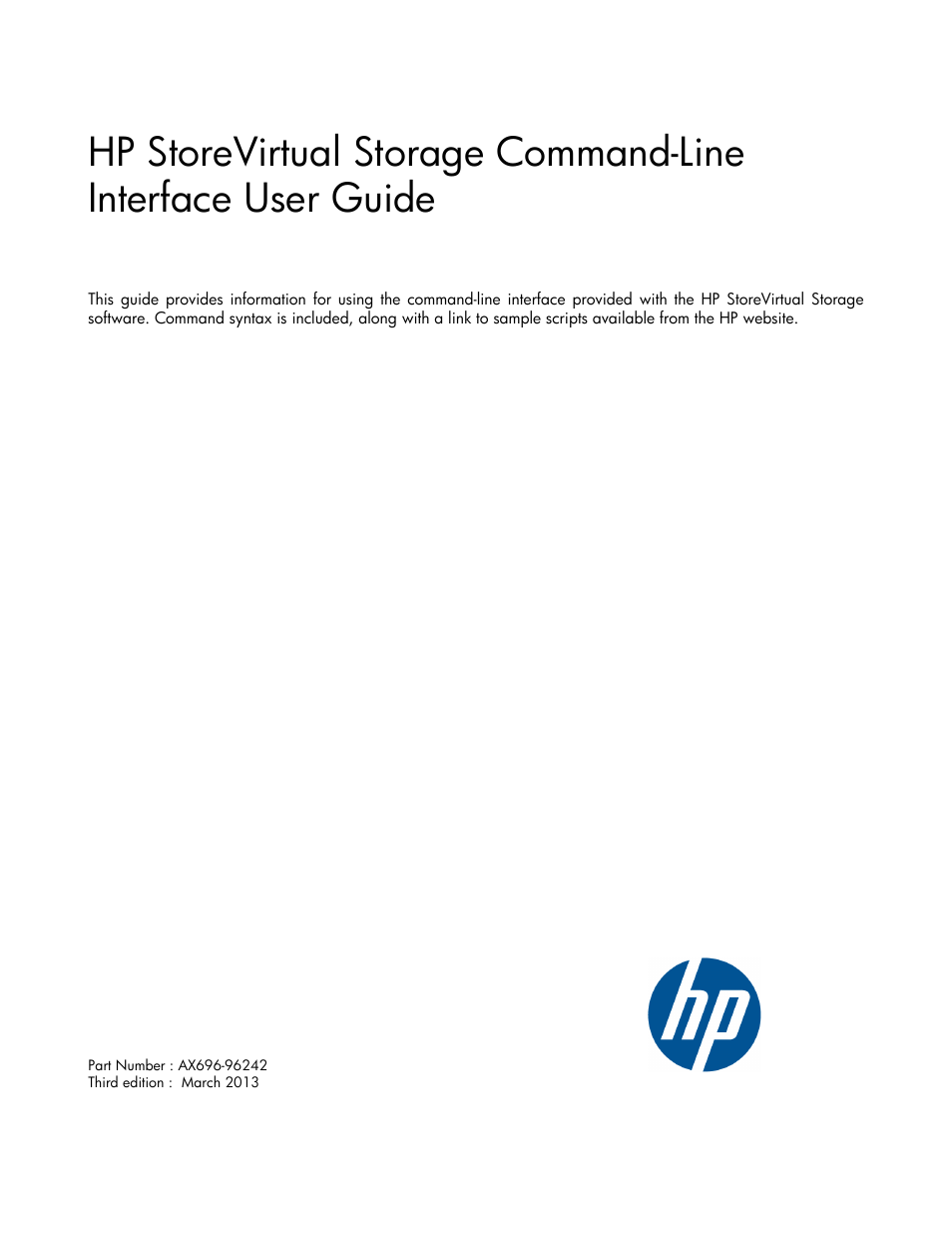 HP LeftHand P4000 SAN Solutions User Manual | 102 pages