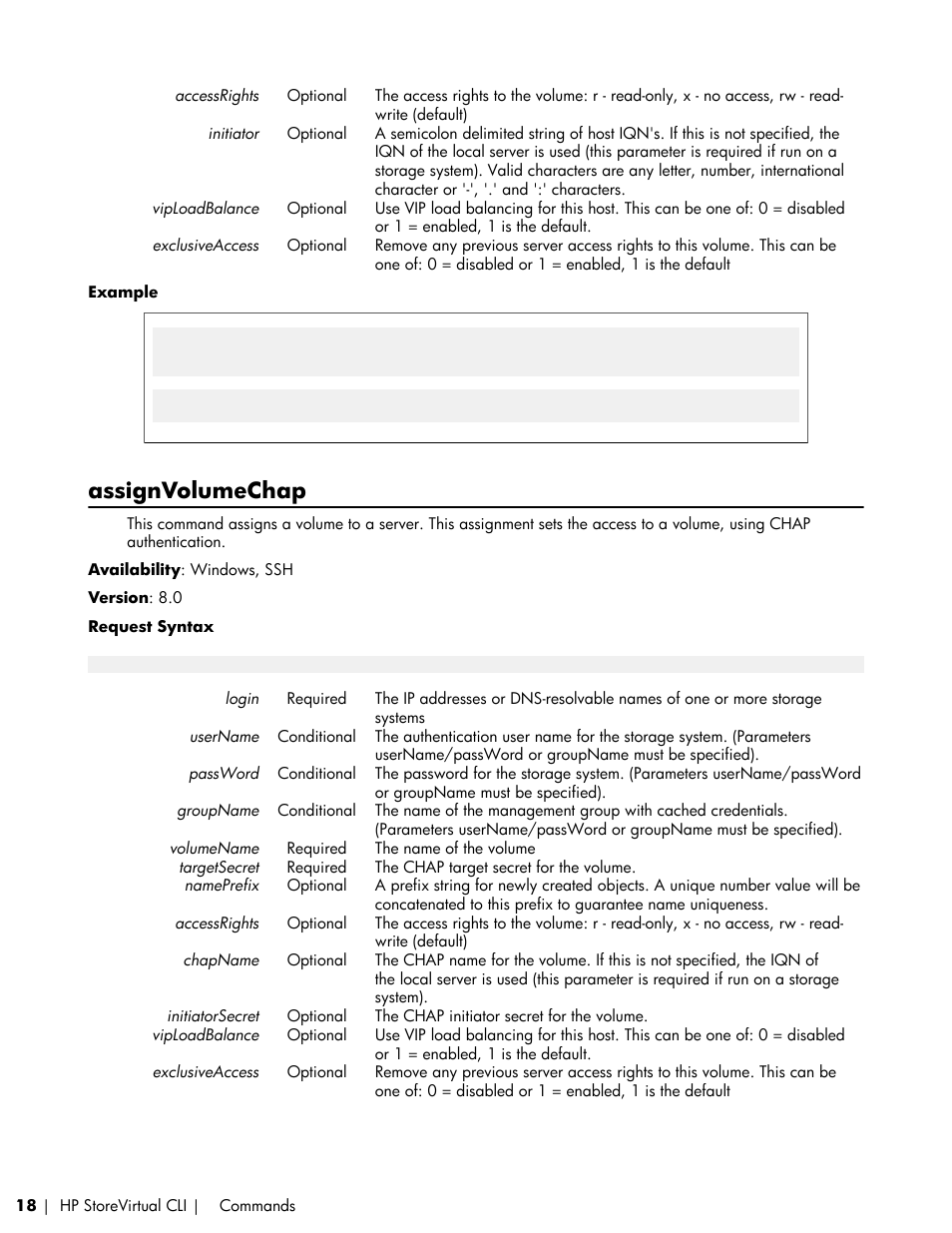 Assignvolumechap | HP LeftHand P4000 SAN Solutions User Manual | Page 18 / 102