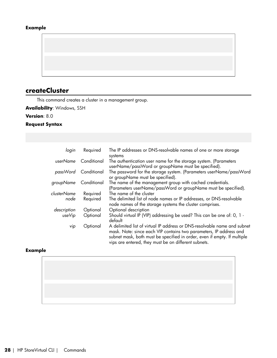 Createcluster | HP LeftHand P4000 SAN Solutions User Manual | Page 28 / 102