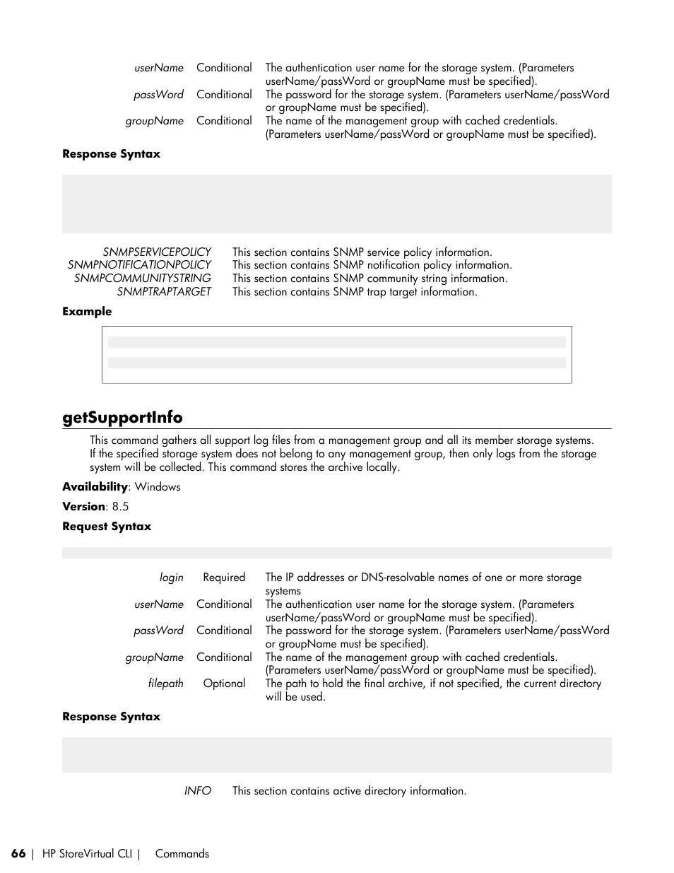 Getsupportinfo | HP LeftHand P4000 SAN Solutions User Manual | Page 66 / 102