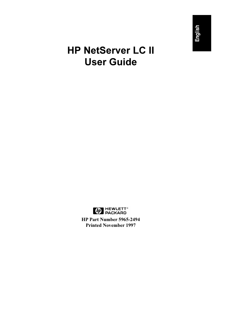 HP Netserver L Server series User Manual | 112 pages