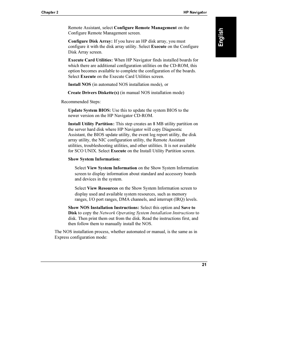 0 show system information | HP Netserver L Server series User Manual | Page 27 / 112
