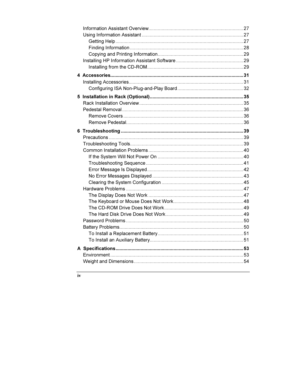 HP Netserver L Server series User Manual | Page 4 / 112