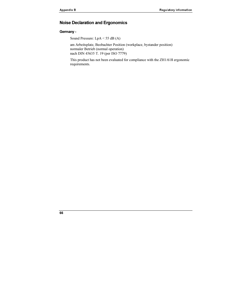 Noise declaration and ergonomics | HP Netserver L Server series User Manual | Page 72 / 112