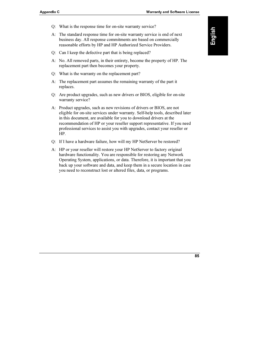 HP Netserver L Server series User Manual | Page 91 / 112