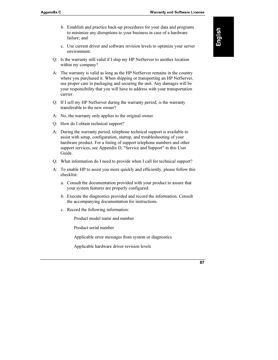 HP Netserver L Server series User Manual | Page 93 / 112