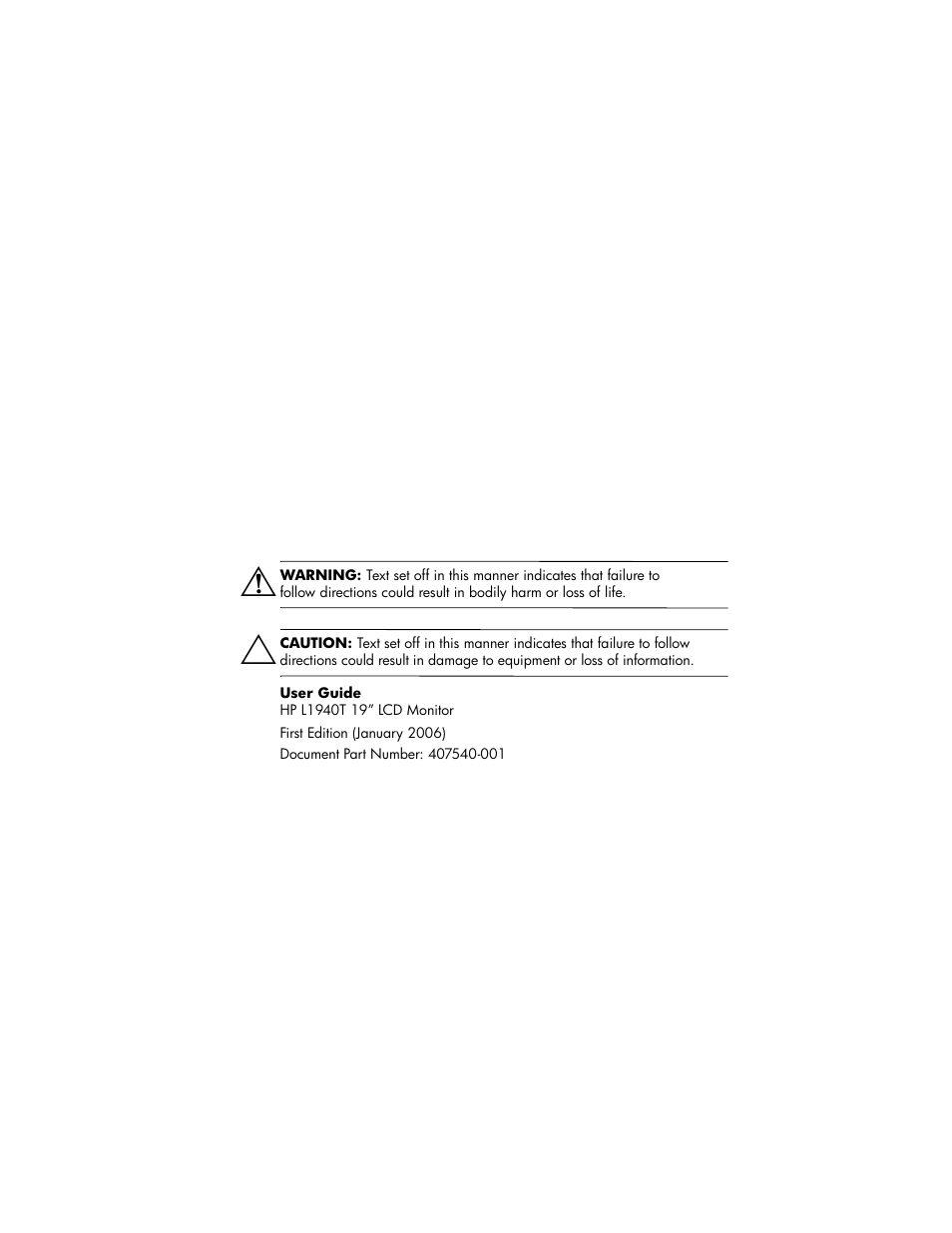 HP L1940T 19-inch LCD Monitor User Manual | Page 2 / 58