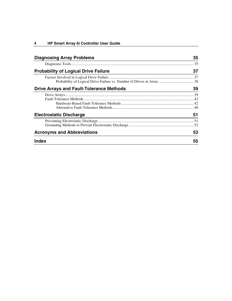 HP Smart Array 6i Controller and 128MB BBWC User Manual | Page 4 / 56