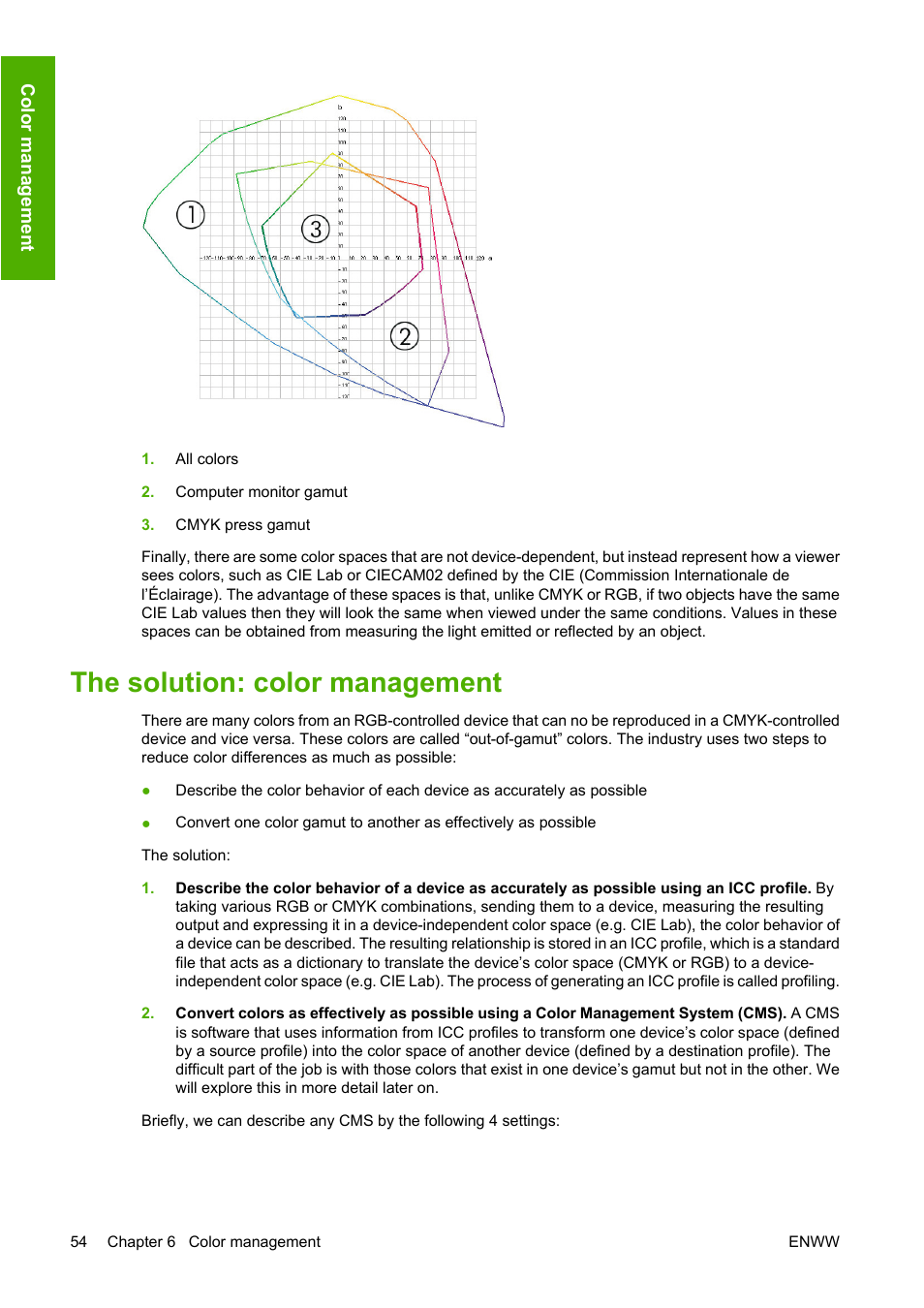 The solution: color management | HP Designjet Z2100 Photo Printer series User Manual | Page 64 / 182