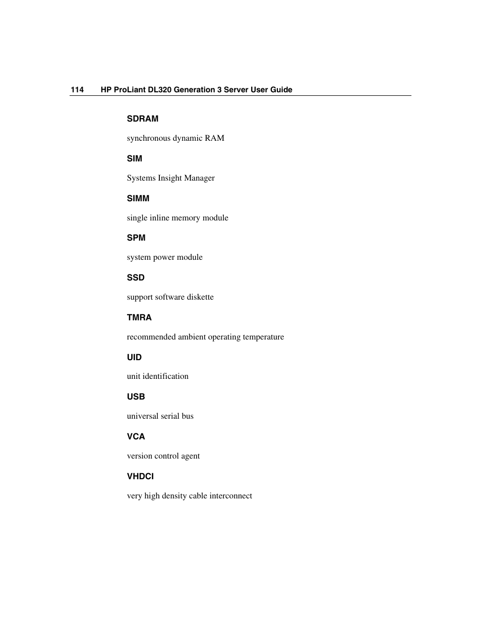 HP ProLiant DL320 G3 Server User Manual | Page 114 / 119