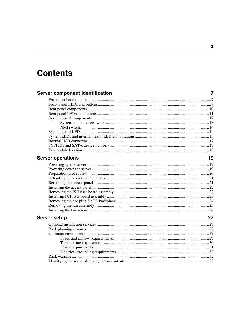 HP ProLiant DL320 G3 Server User Manual | Page 3 / 119