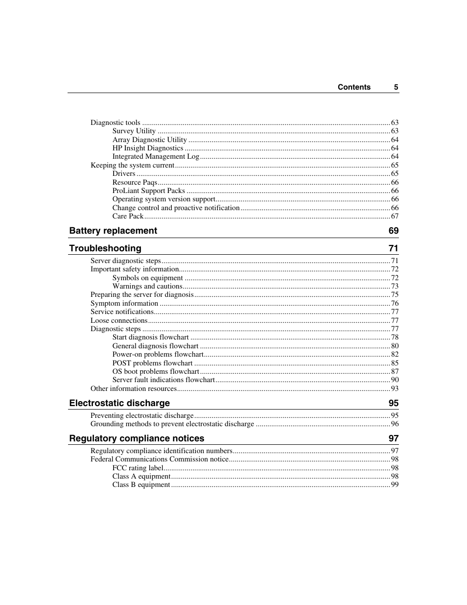 HP ProLiant DL320 G3 Server User Manual | Page 5 / 119
