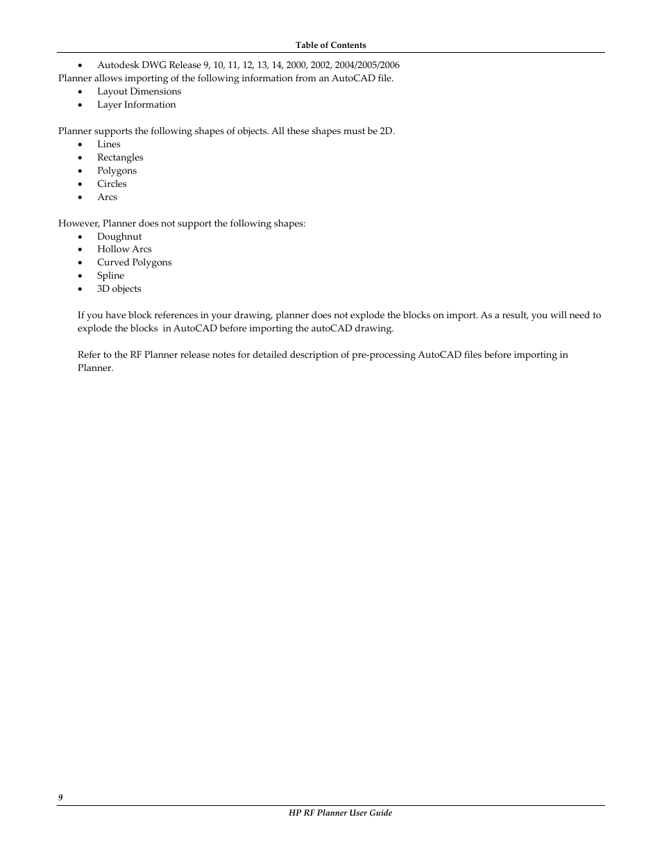 HP Radio Frequency Planner Software Series User Manual | Page 16 / 120