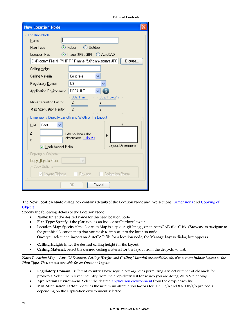 HP Radio Frequency Planner Software Series User Manual | Page 18 / 120