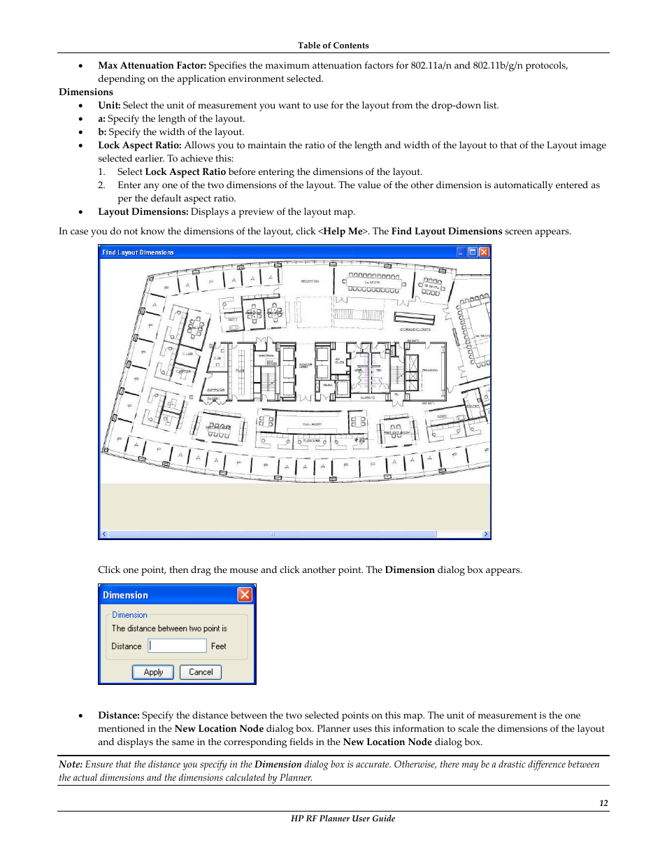 Dimensions | HP Radio Frequency Planner Software Series User Manual | Page 19 / 120