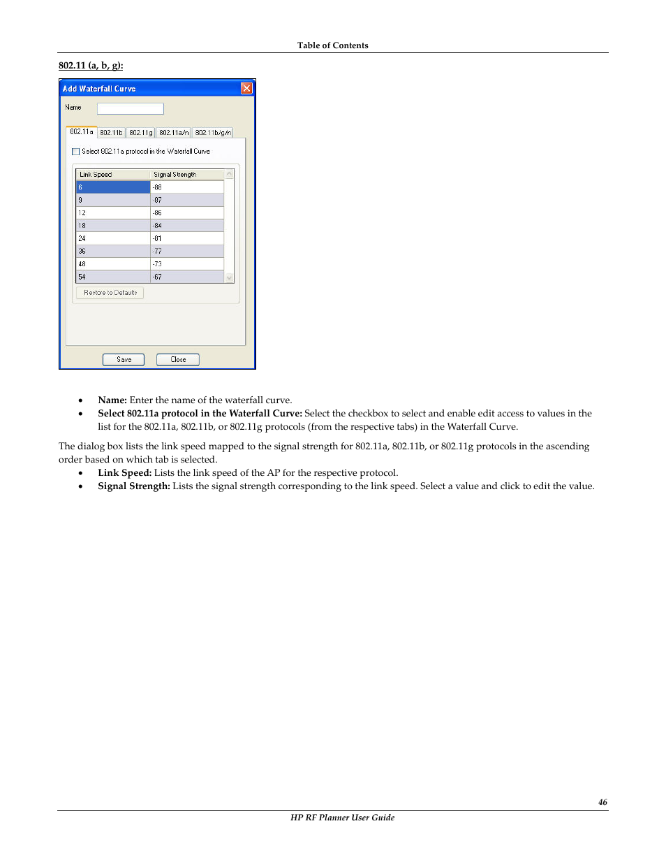 HP Radio Frequency Planner Software Series User Manual | Page 53 / 120