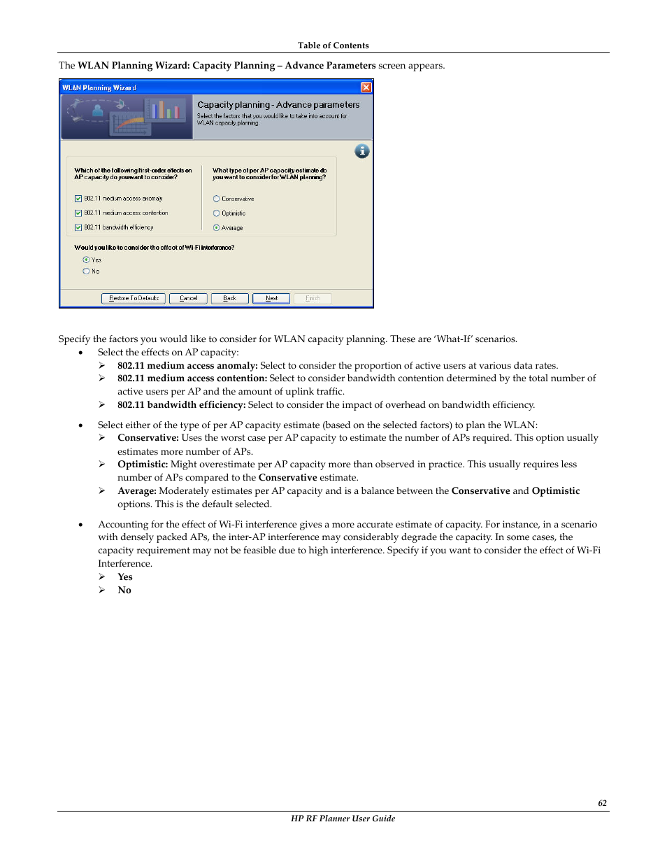 HP Radio Frequency Planner Software Series User Manual | Page 69 / 120