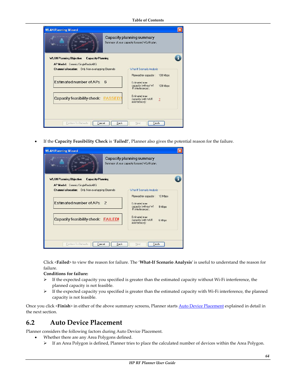 2 auto device placement, Evice, Lacement | HP Radio Frequency Planner Software Series User Manual | Page 71 / 120