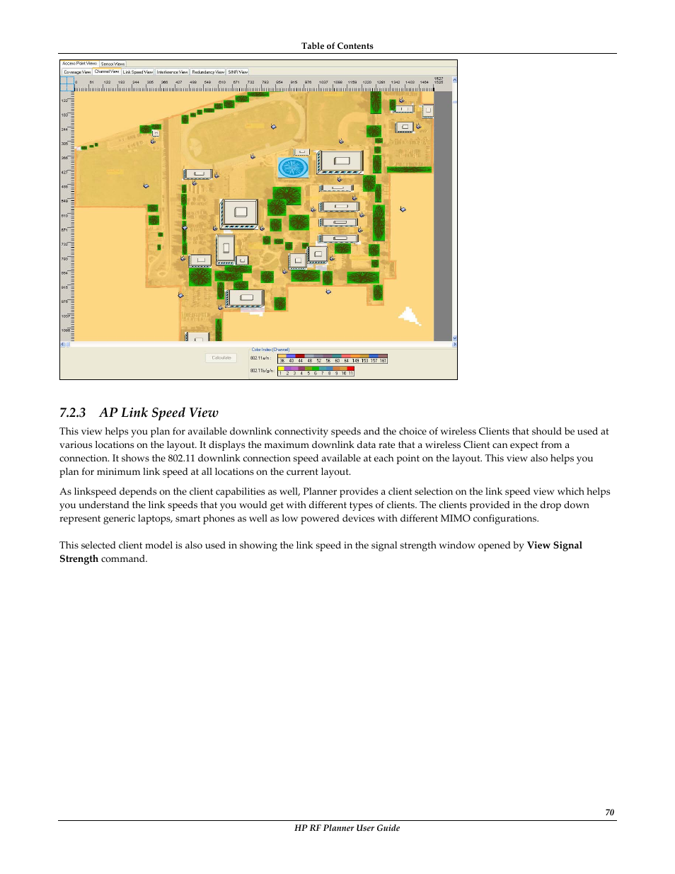 Ap link speed view, 3 ap link speed view | HP Radio Frequency Planner Software Series User Manual | Page 77 / 120