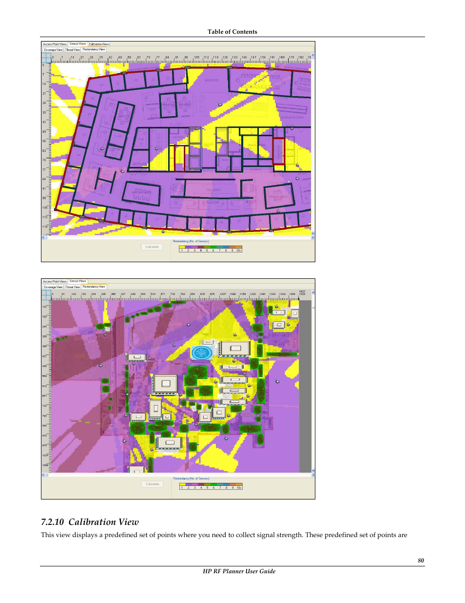 Calibration view, 10 calibration view | HP Radio Frequency Planner Software Series User Manual | Page 87 / 120