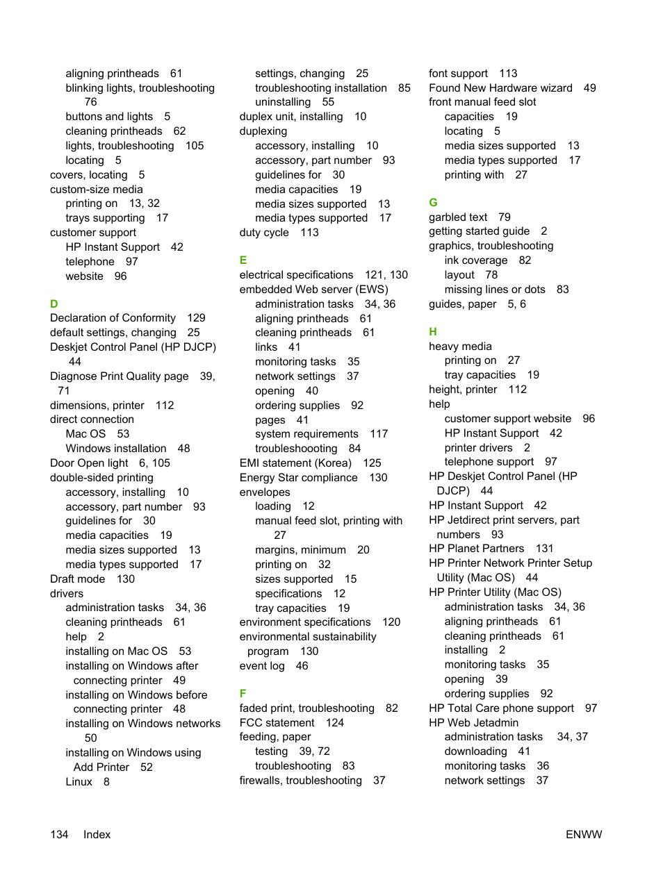 HP Officejet Pro K850dn Printer User Manual | Page 142 / 150