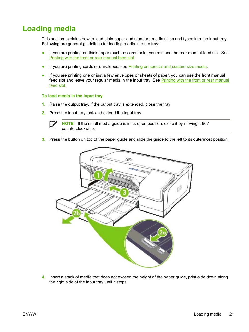 Loading media, The tray. see | HP Officejet Pro K850dn Printer User Manual | Page 29 / 150