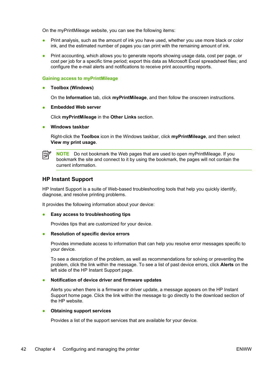 Hp instant support, Instant support | HP Officejet Pro K850dn Printer User Manual | Page 50 / 150