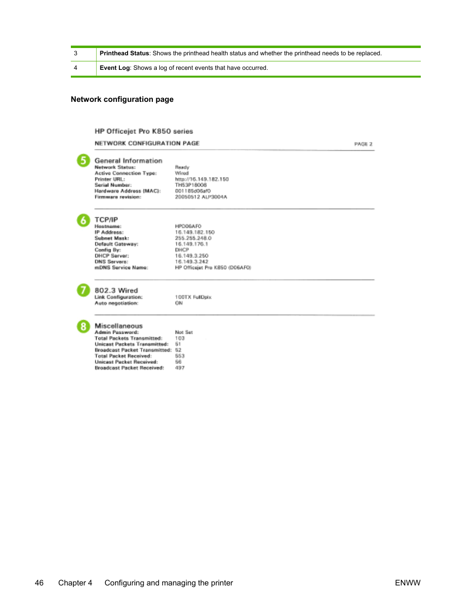 HP Officejet Pro K850dn Printer User Manual | Page 54 / 150