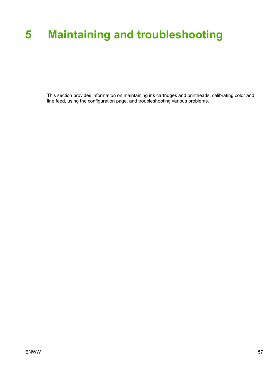 Maintaining and troubleshooting, 5 maintaining and troubleshooting, 5maintaining and troubleshooting | HP Officejet Pro K850dn Printer User Manual | Page 65 / 150