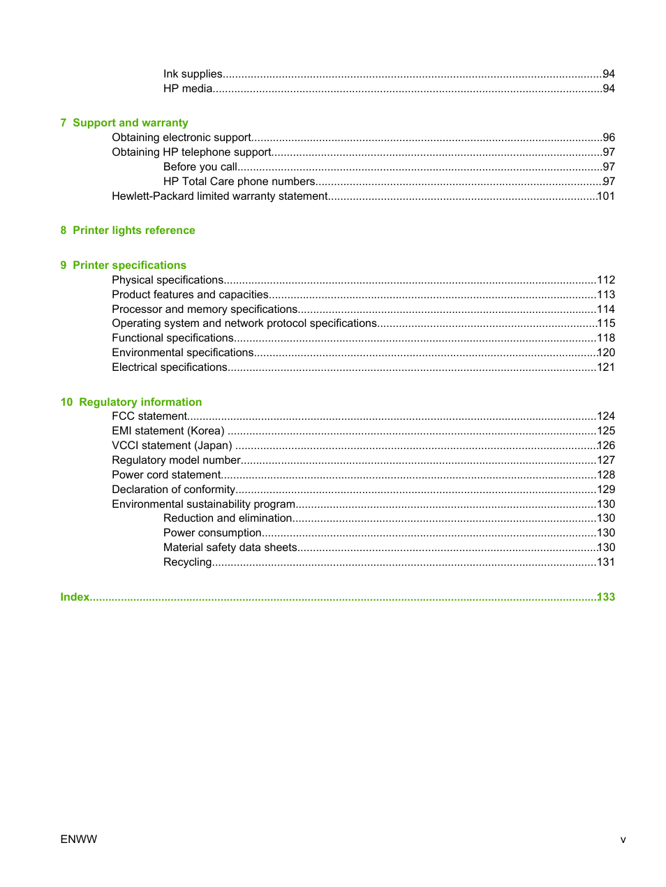 HP Officejet Pro K850dn Printer User Manual | Page 7 / 150