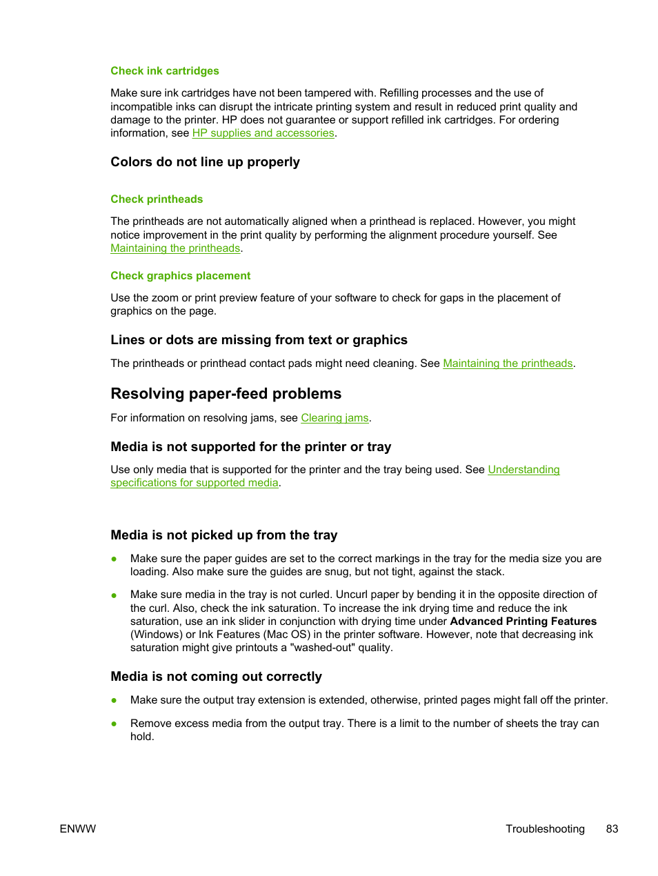 Resolving paper-feed problems, Skew, see | HP Officejet Pro K850dn Printer User Manual | Page 91 / 150