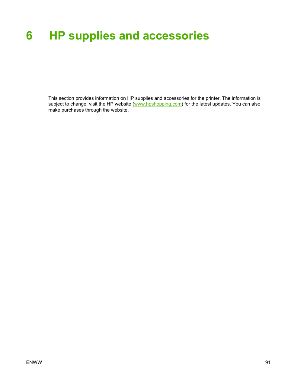 Hp supplies and accessories, 6 hp supplies and accessories, Hp supplies | And accessories, Hp supplies and, Accessories, Work with your printer, see, 6hp supplies and accessories | HP Officejet Pro K850dn Printer User Manual | Page 99 / 150