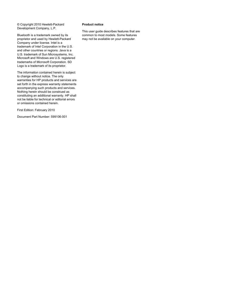 HP EliteBook 2740p Tablet-PC User Manual | Page 2 / 179