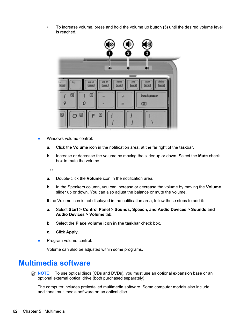 Multimedia software | HP EliteBook 2740p Tablet-PC User Manual | Page 74 / 179