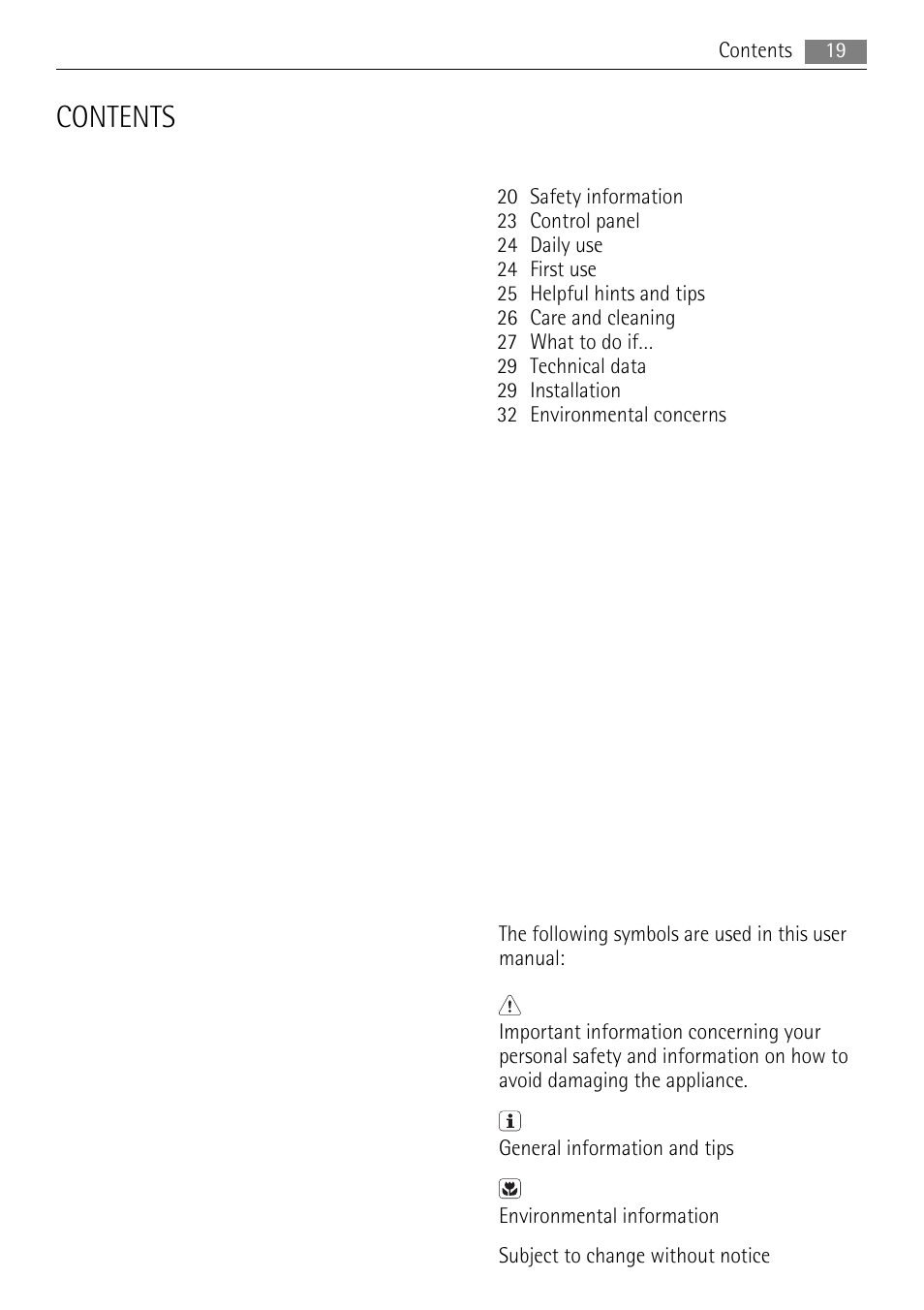 AEG A42200GSW0 User Manual | Page 19 / 68