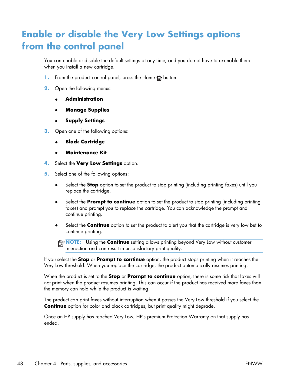 HP LaserJet Enterprise 700 Printer M712 series User Manual | Page 58 / 186