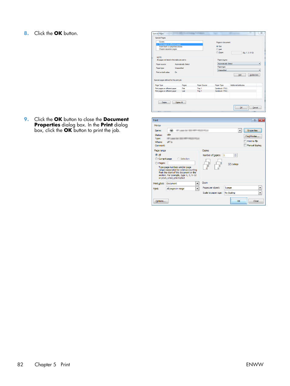 HP LaserJet Enterprise 700 Printer M712 series User Manual | Page 92 / 186