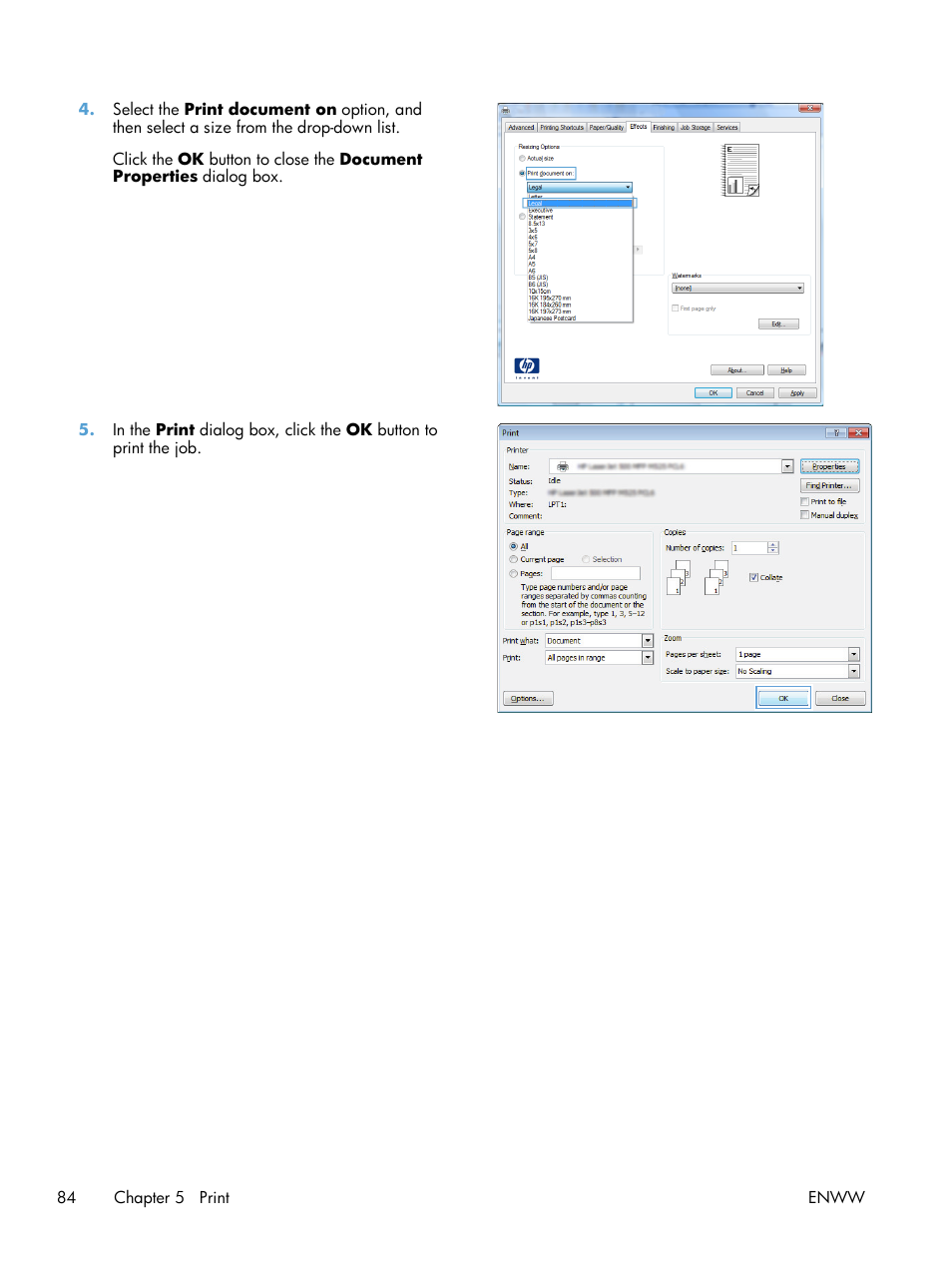 HP LaserJet Enterprise 700 Printer M712 series User Manual | Page 94 / 186