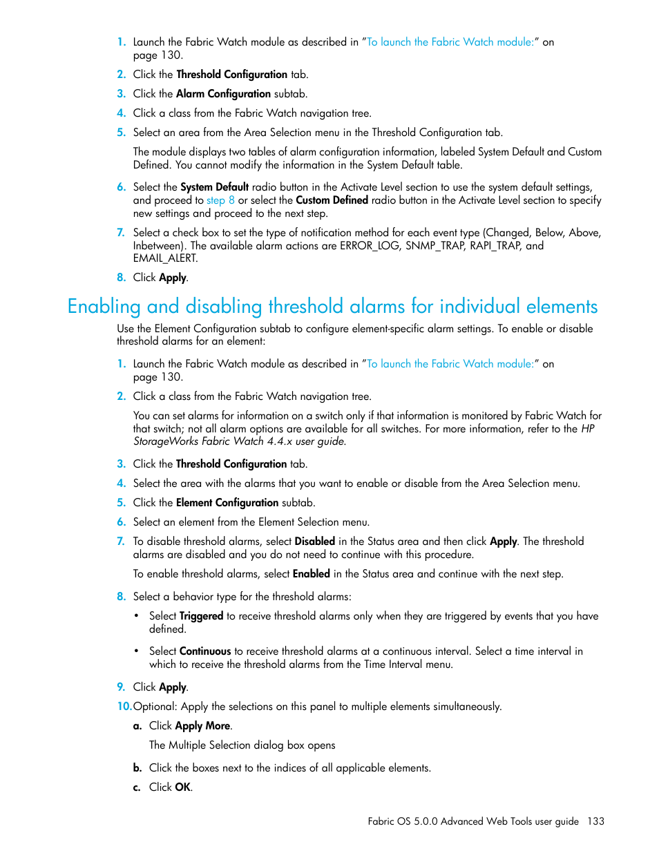 HP Brocade 4Gb SAN Switch for HP BladeSystem c-Class User Manual | Page 133 / 160