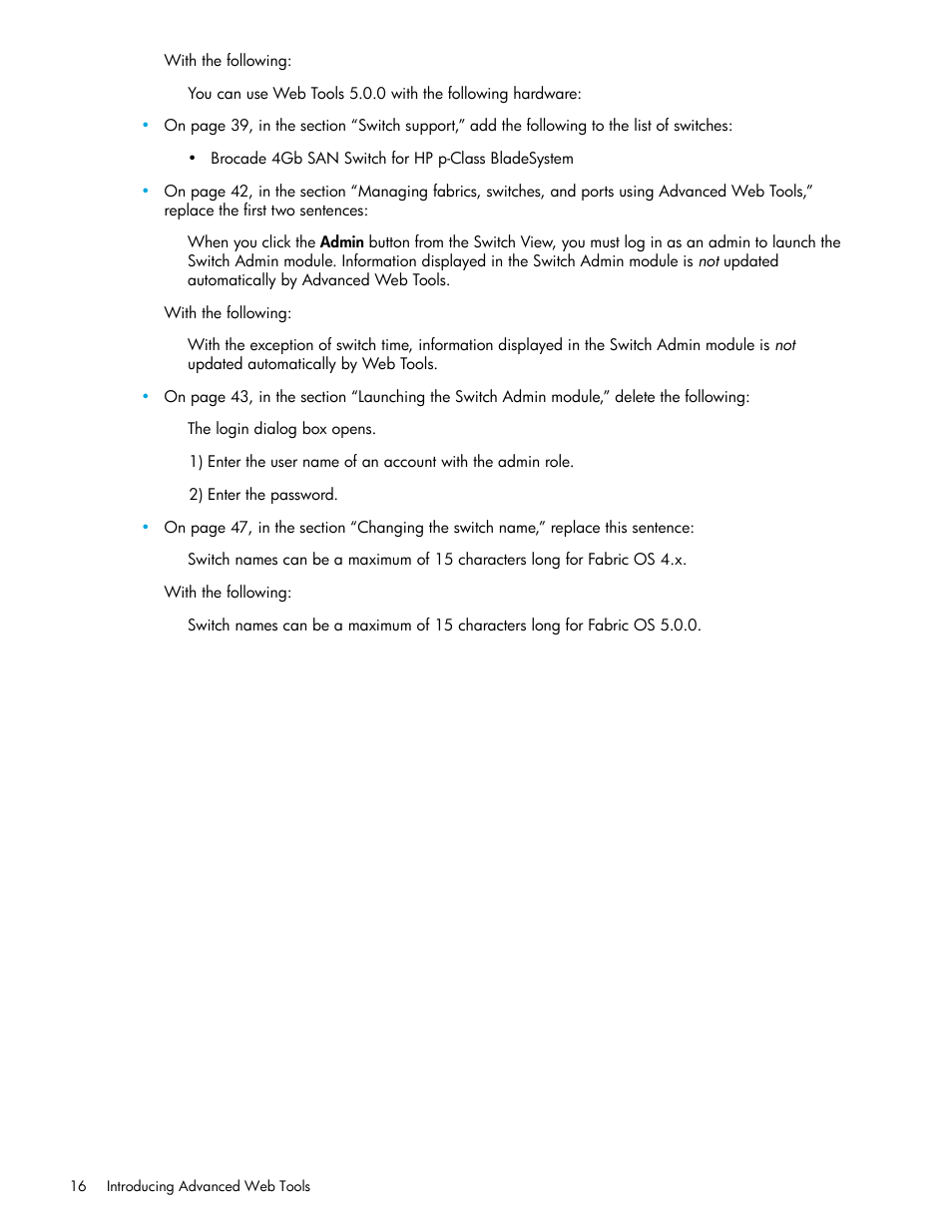 HP Brocade 4Gb SAN Switch for HP BladeSystem c-Class User Manual | Page 16 / 160