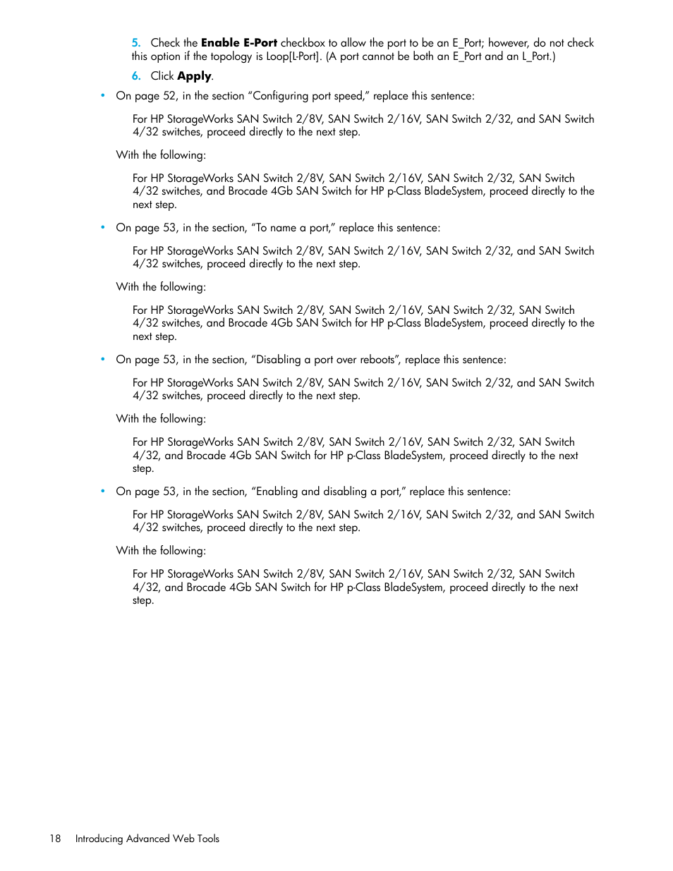 HP Brocade 4Gb SAN Switch for HP BladeSystem c-Class User Manual | Page 18 / 160