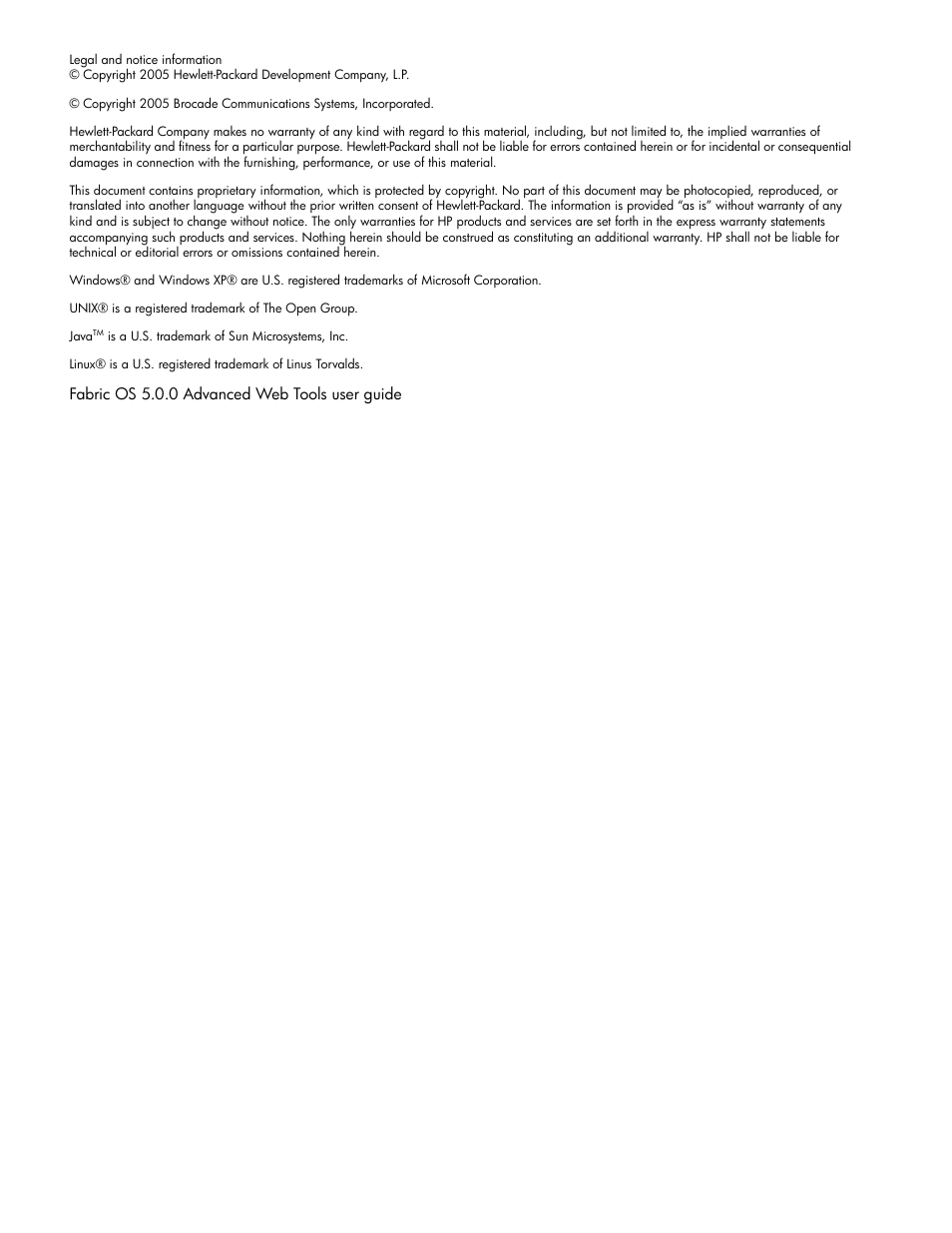 HP Brocade 4Gb SAN Switch for HP BladeSystem c-Class User Manual | Page 2 / 160