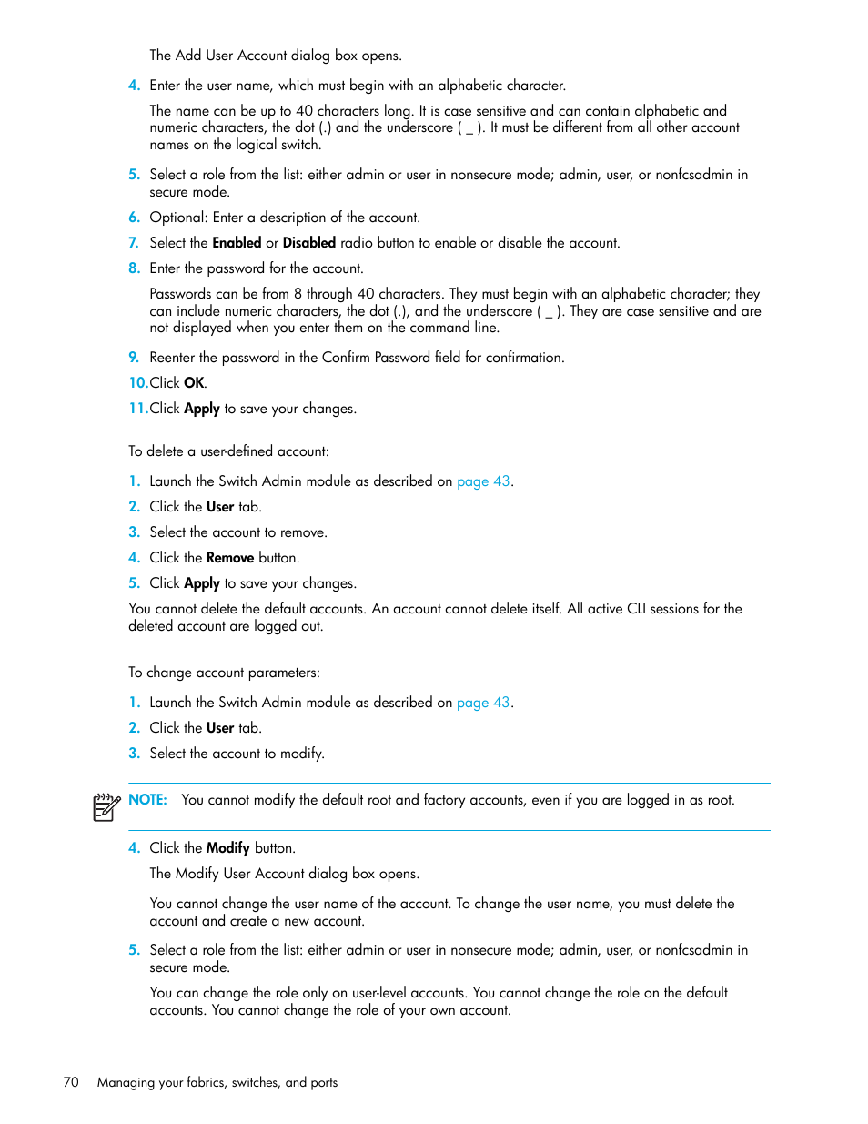 HP Brocade 4Gb SAN Switch for HP BladeSystem c-Class User Manual | Page 70 / 160