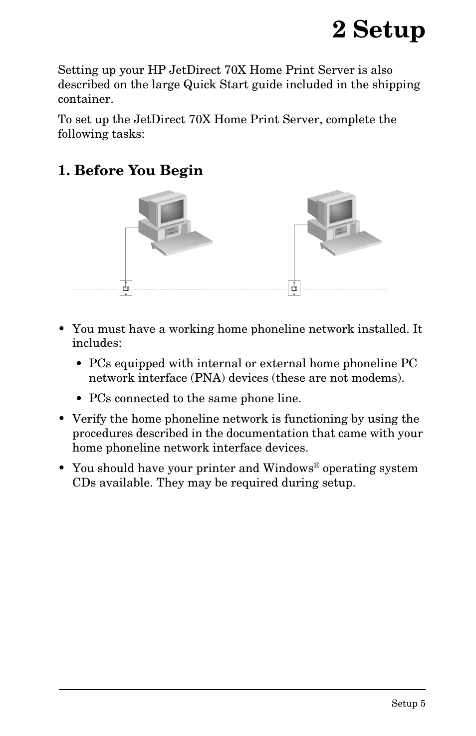 2 setup | HP Jetdirect 70x home Print Server User Manual | Page 10 / 37