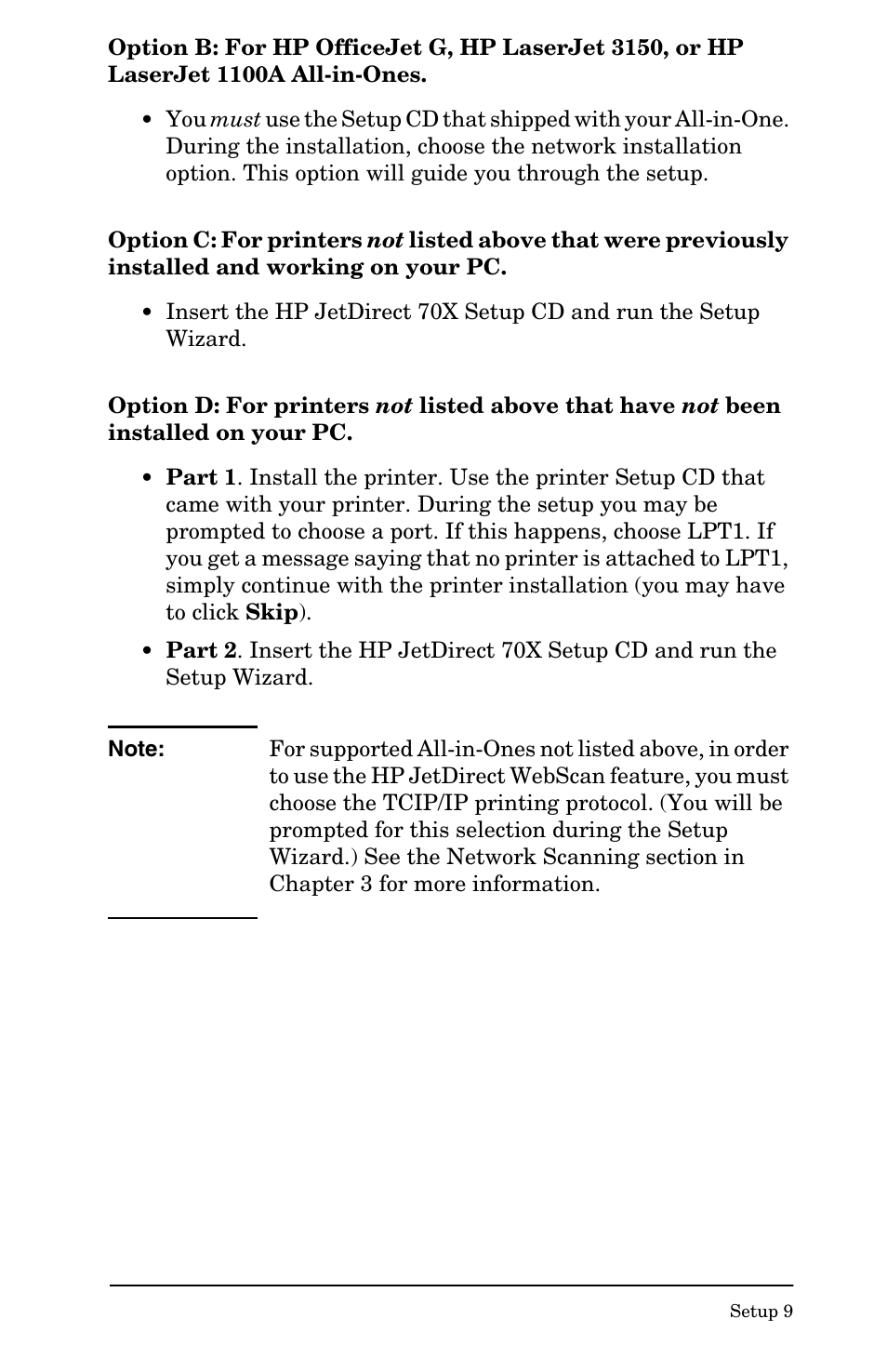 HP Jetdirect 70x home Print Server User Manual | Page 14 / 37