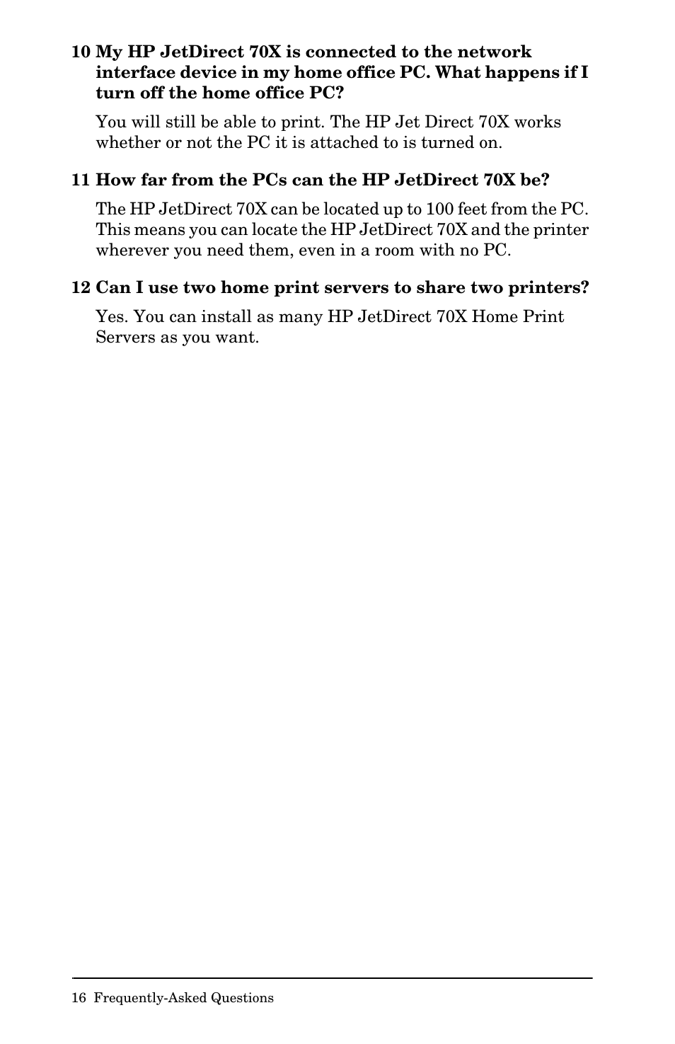 HP Jetdirect 70x home Print Server User Manual | Page 21 / 37