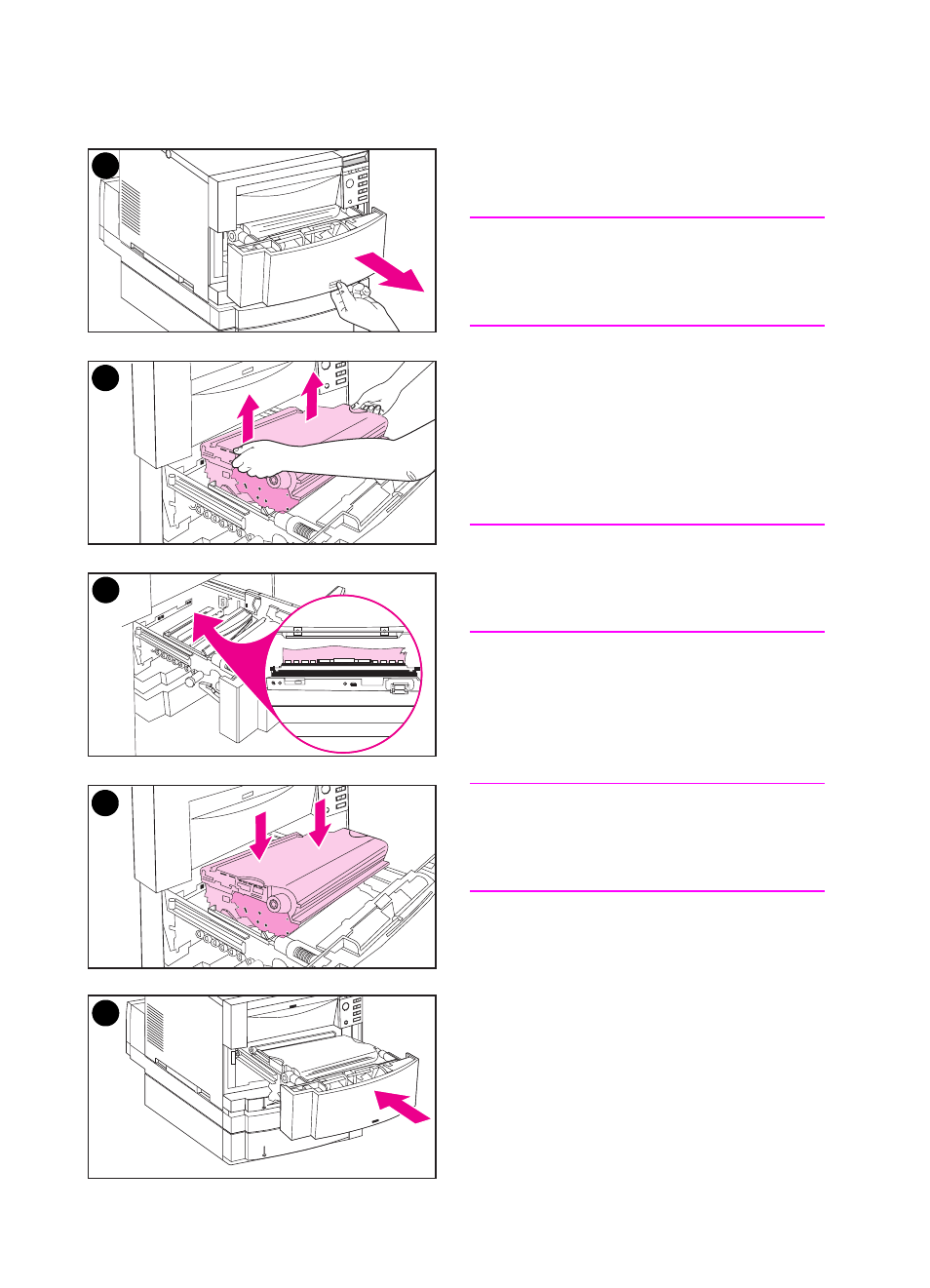 Clearing jams in the middle front drawer area | HP Color LaserJet 4500 Printer series User Manual | Page 140 / 220