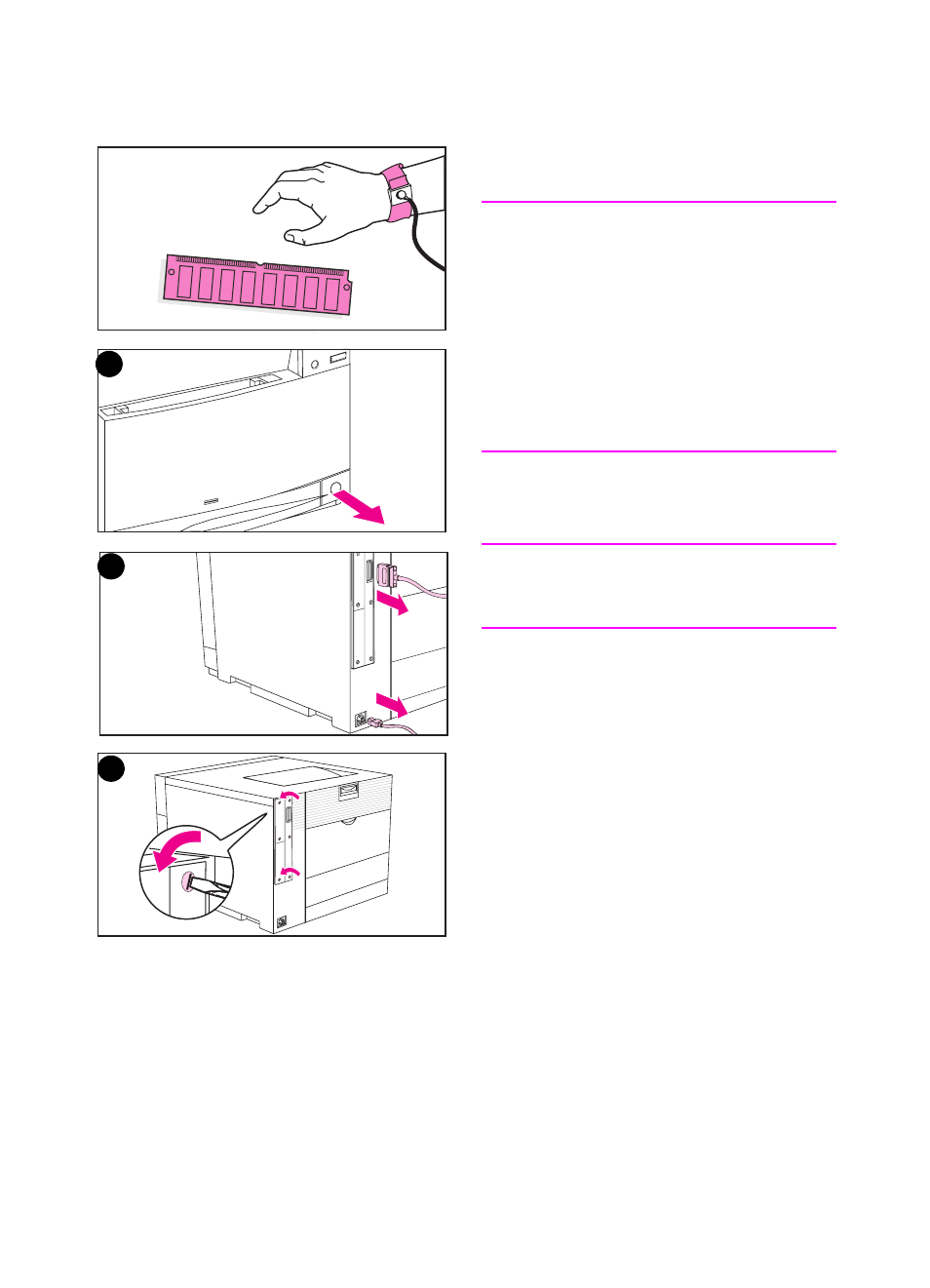 Installing dimms | HP Color LaserJet 4500 Printer series User Manual | Page 171 / 220