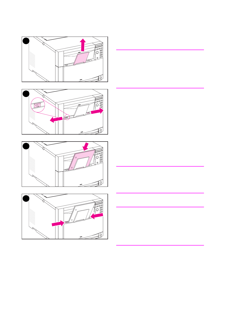 Loading media into tray 1 | HP Color LaserJet 4500 Printer series User Manual | Page 60 / 220