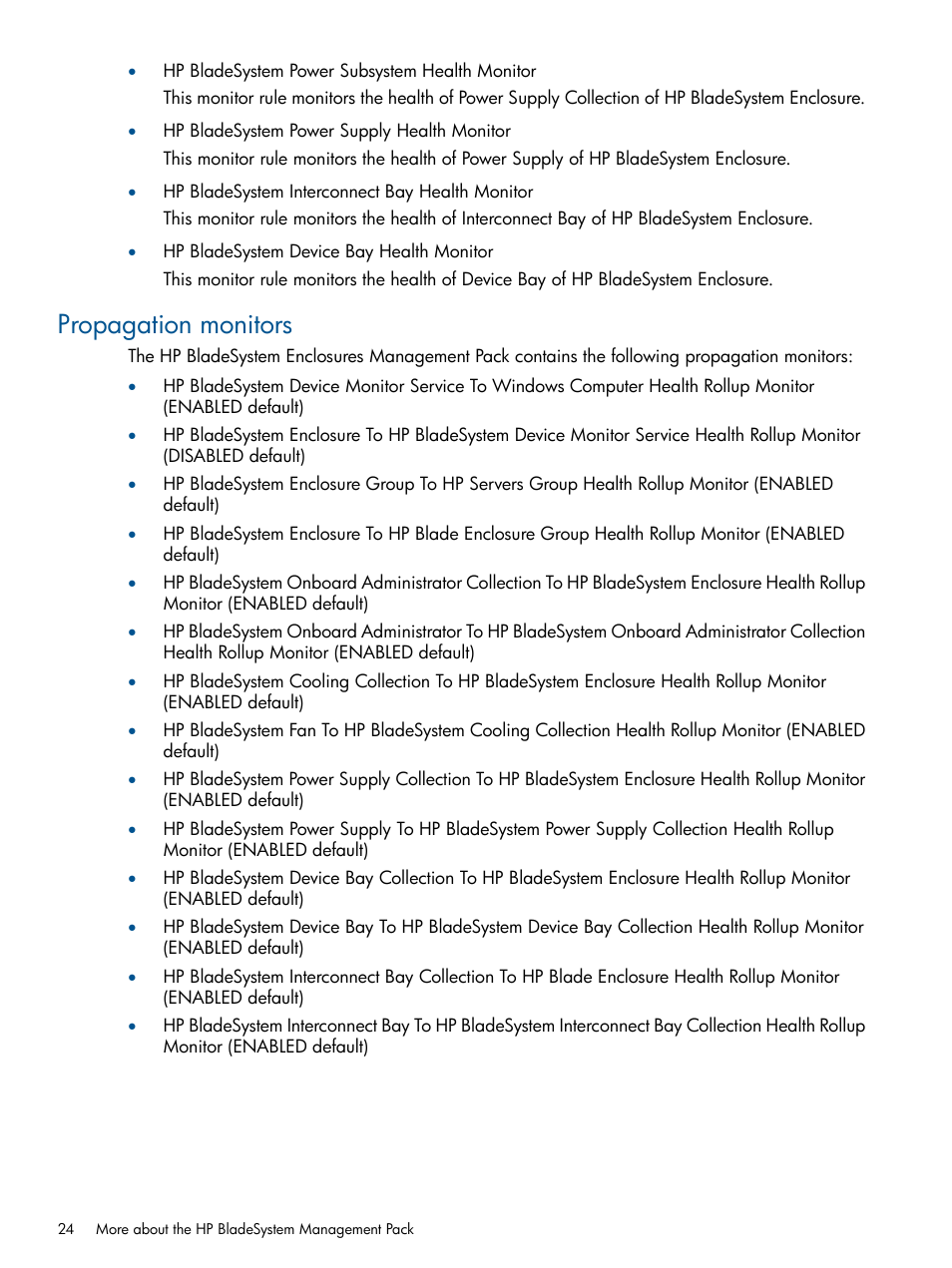 Propagation monitors | HP OneView for Microsoft System Center User Manual | Page 24 / 33